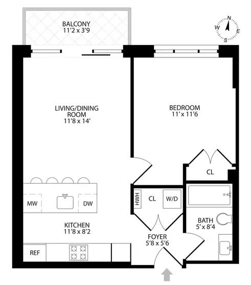 511 Lafayette Avenue #3B floor plan