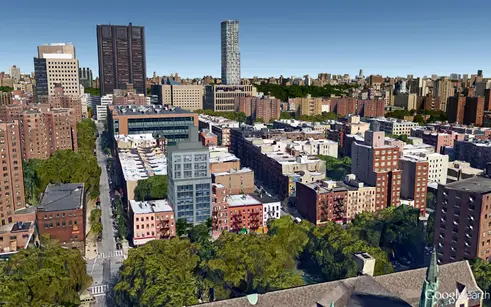 East Harlem development, NYC skyline, Central Park views, Harlem construction, Harlem gentrification