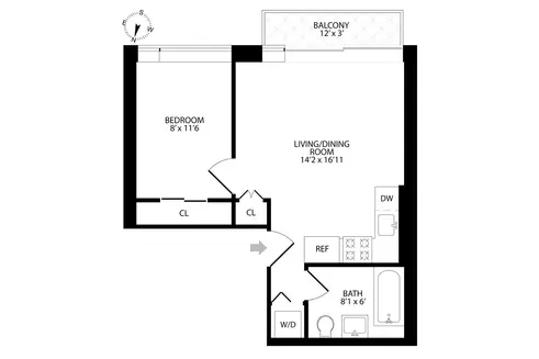 1003 Willoughby Avenue #3F floor plan