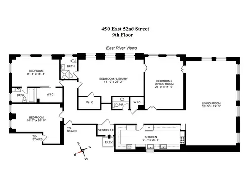450 East 52nd Street #9THFLOOR floor plan