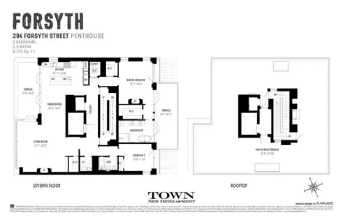 204 Forsyth Street penthouse floor plan