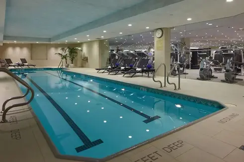 Health club with indoor pool