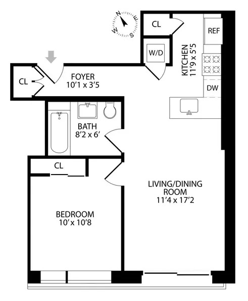 267 Evergreen Avenue #2B floor plan
