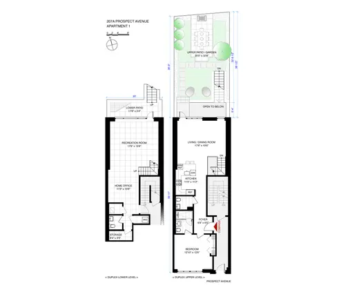 207a Prospect Avenue #GARDEN floor plan