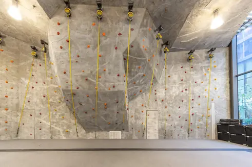 Rock climbing wall