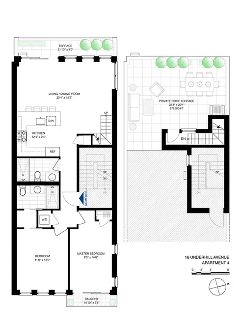 16 Underhill Avenue #4 floor plan