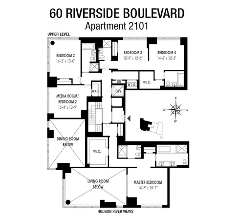 60 Riverside Boulevard #2101 floor plan