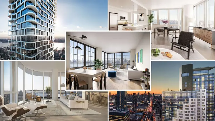 Collage of NYC luxury rental buildings that opened in 2018