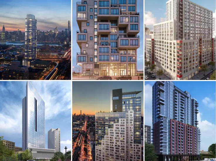 These newly constructed rental buildings offer sky-high views and luxurious amenity packages.