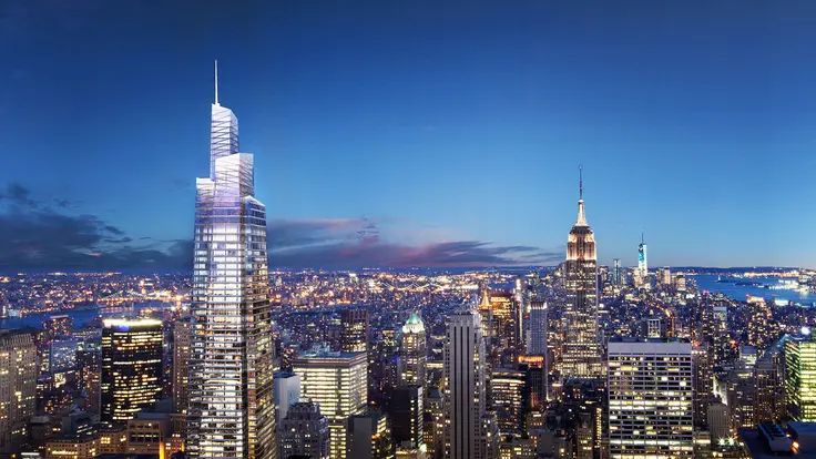 Rendering of One Vanderbilt from Top of the Rock created by VISUALHOUSE