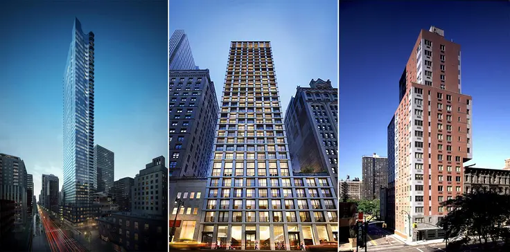 From L to R: 252 East 57th Street, The Bryant, and The Vantage
