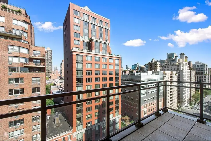 View from the residences at 85 East End Avenue. The 15-story rental is offering a limited time rental concession of one month free. (Image via Douglas Elliman)
