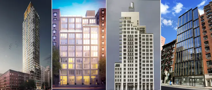 New developments planned for Kips Bay include (from L to R) 368 Third Avenue, 165 Lexington Avenue, 161 East 28th Street, 229 Lexington Avenue 