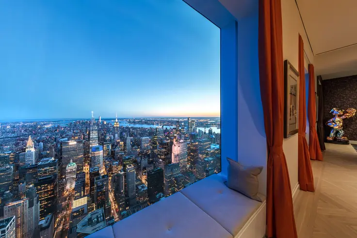 View over Midtown from a penthouse at 432 Park Avenue (SERHANT)