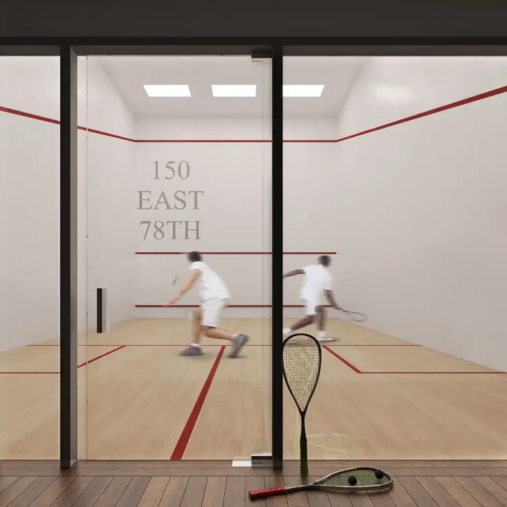 Planned squash court at 150 East 78th Street on the Upper East Side via Hayes Davidson/M18