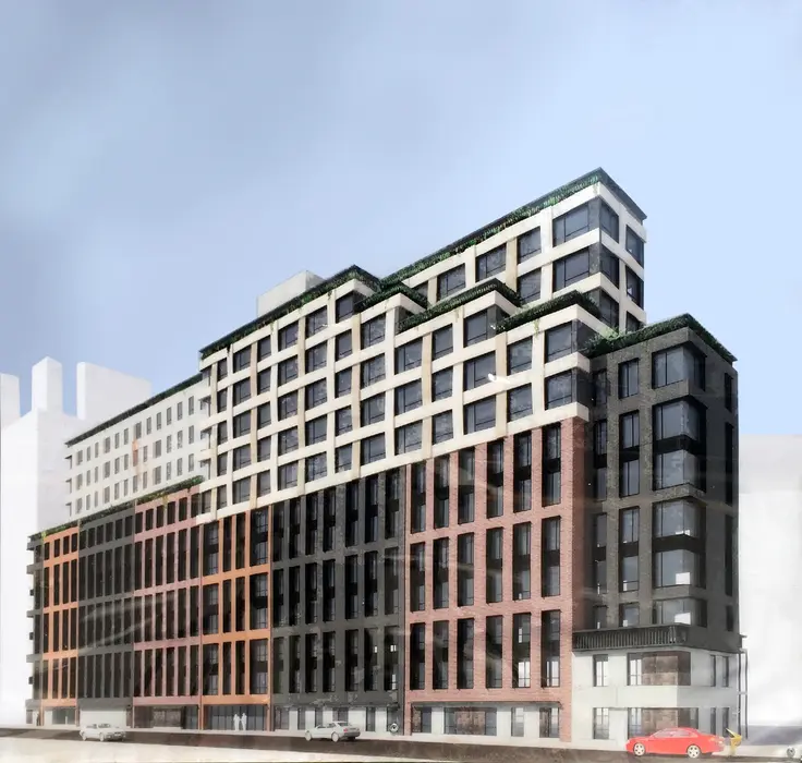 The first look at the quilt-like exterior drafted for 11-39 49th Avenue in Hunters Point.
