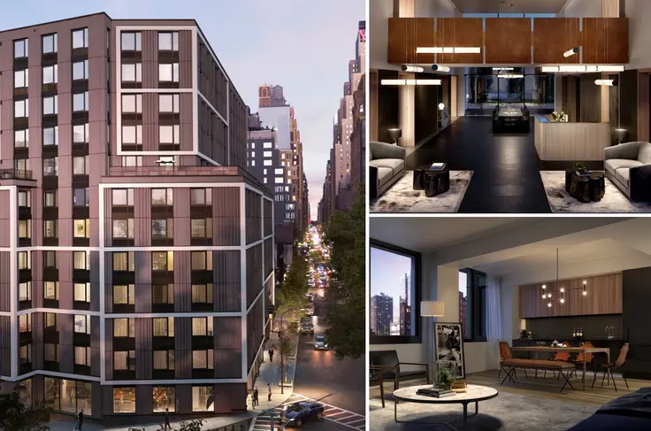 The Lewis at 411 West 35th Street in Midtown West (Images via thelewisrentals.com)