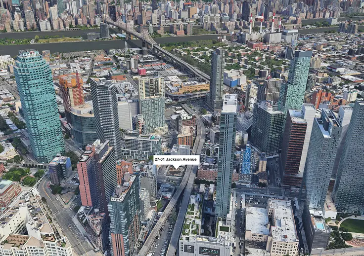 27-01 Jackson Avenue is to join Long Island City's growing skyline of architectural underachievers (Google Earth)