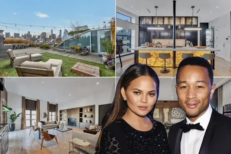 Chrissy Teigen and John Legend and thier home at Brewster Carriage House in Nolita