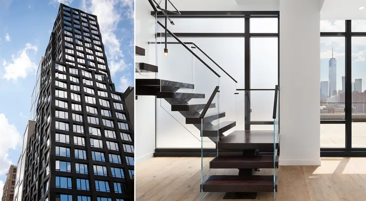 Duplex penthouse available at 111 Varick Street (Images via Hundred Stories)