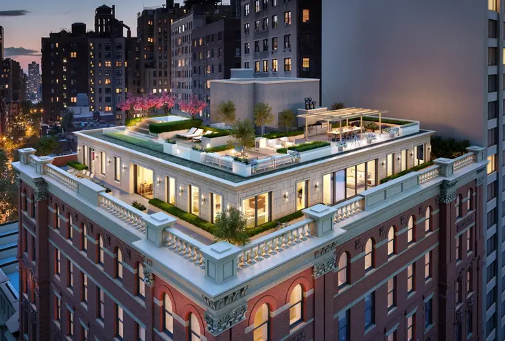 Bird's-eye view of penthouse via GTIS Partners