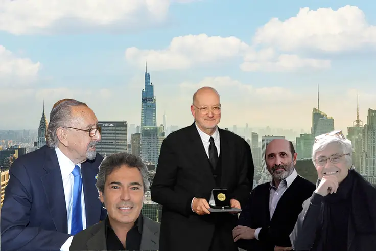 (l-r) Cesar Pelli, Ismael Leyva, Enrique Norten, Isay Weinberg, and Rafael Vinoly (Views from 432 Park Avenue - Official Partners)