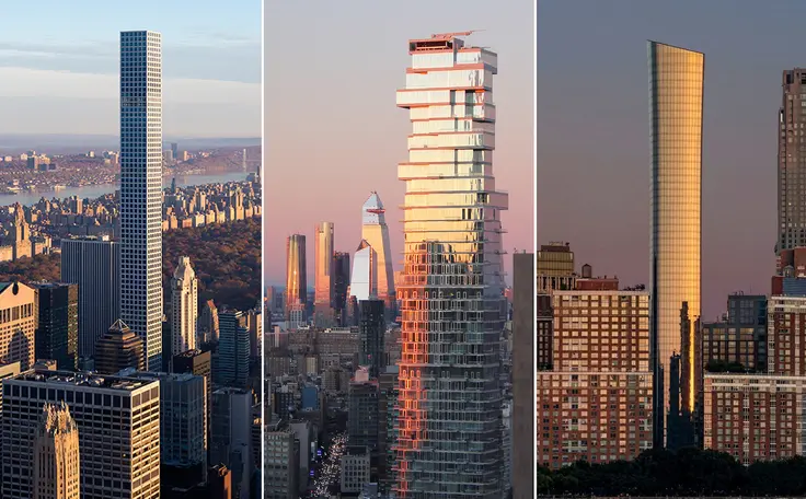 L to R: 432 Park, 56 Leonard, and 111 Murray Street
