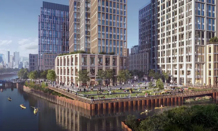 Conceptual vision for development along the Gowanus. Rendering by SCAPE for developers Domain Companies, Monadnock Construction, and Property Markets Group