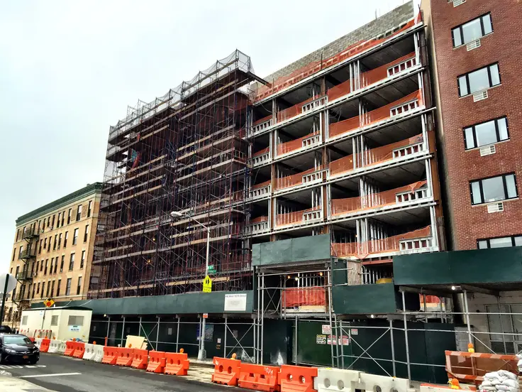 Construction Has Nearly Topped Off at The Highbridge in Washington Heights. Construction Photos via CityRealty