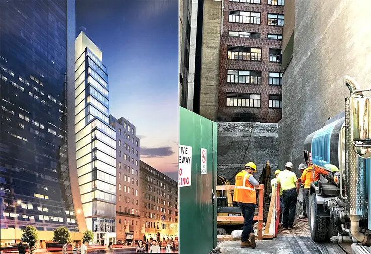 Rendering of 7 West 57th Street post on construction site (CityRealty)