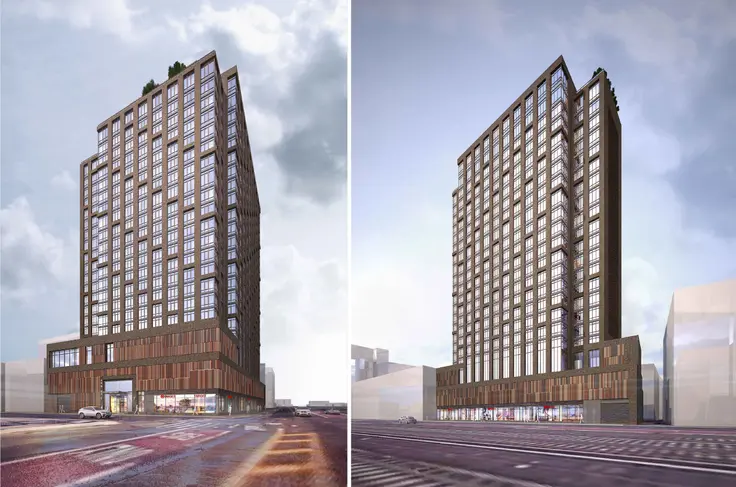 Renderings of One Archer Avenue credit: Hill West/