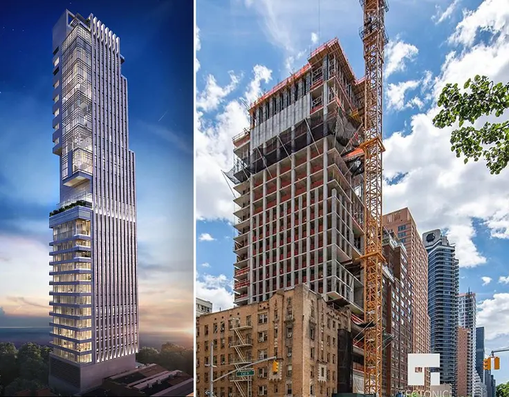 1059 Third Avenue rendering (l; Alubon) and photo (r; Tectonica)