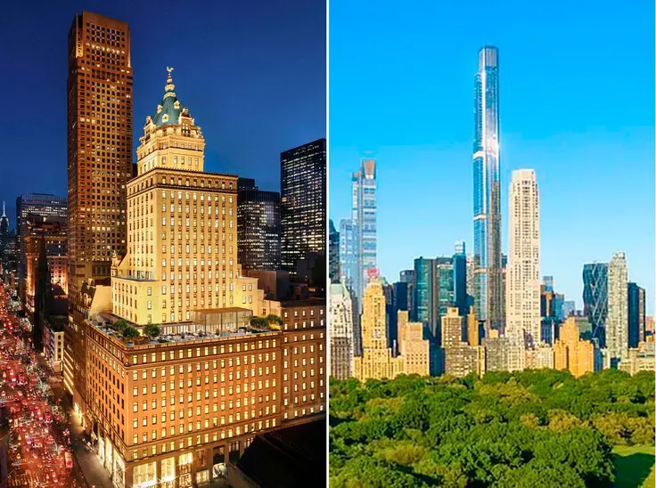 (l-r) Aman New York Residences and Central Park Tower, home of two of the top sales