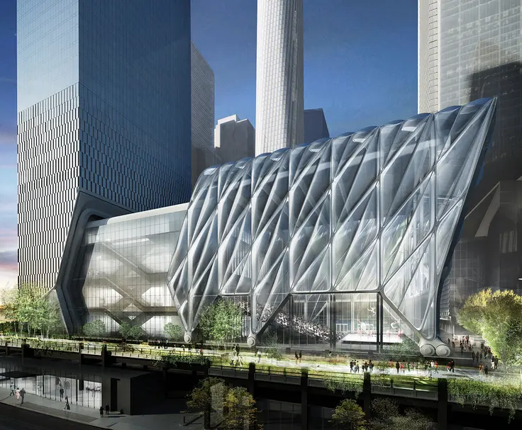 The Shed, a dynamic arts and culture venue located where the High Line meets Hudson Yards (Diller Scofidio + Renfro)