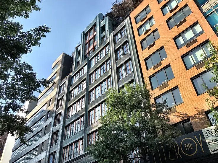 Exterior photo of The Fitzroy in early August (CityRealty)