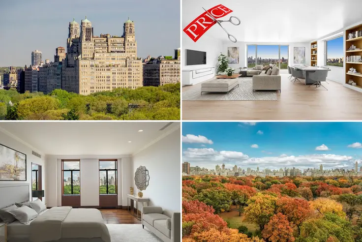 Several listings with views of Central Park had their prices reduced over the past week