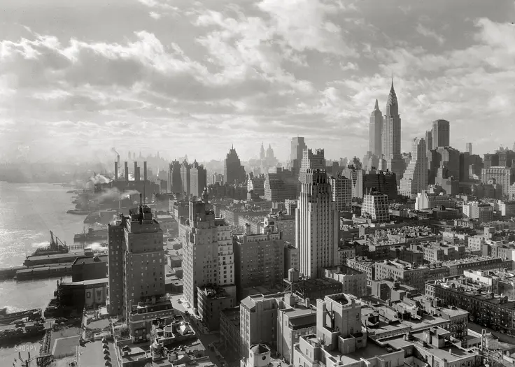 1931 photo with Beekman Tower centered by photographer Samuel H. Gottscho via Shorpy