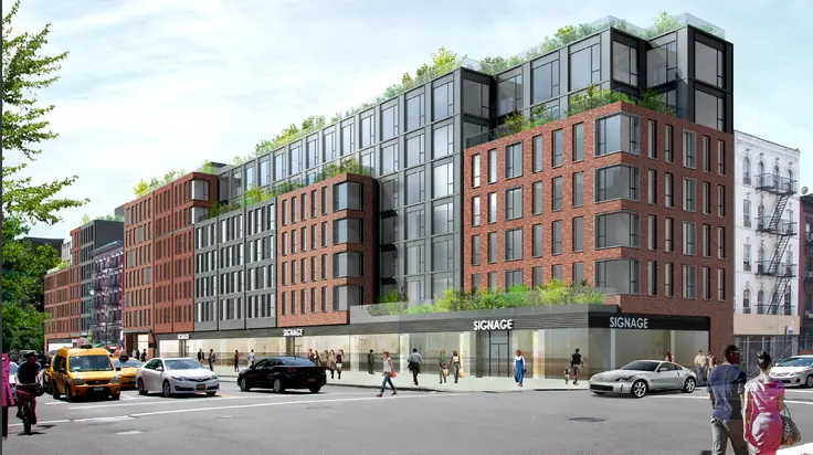 Extell's three-tower development at 500 and 524 East 14th Street is rising above ground.