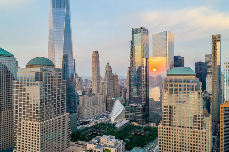 Photo of the new WTC and lower Manhattan (via Gateway apartments in Battery Park City)