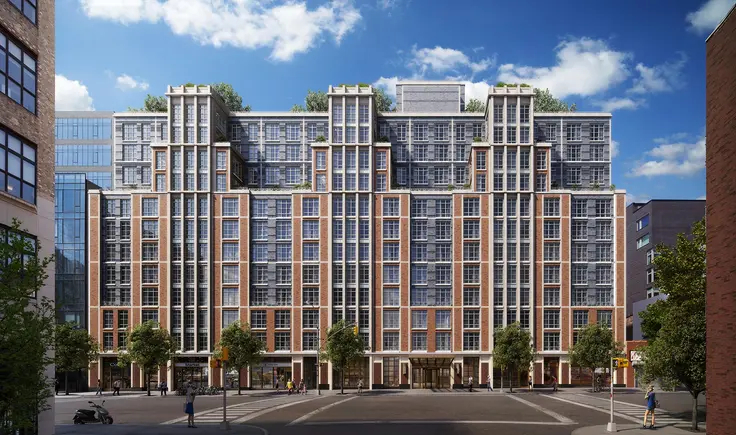 Rendered elevation of 261 Hudson Street; Image credit Related COmpanies