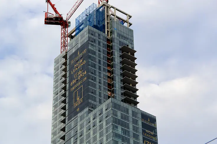 In February, Tower 28 reached its full height of 647 feet and 58 floors. It is now the tallest residential building in the borough, and second tallest overall.