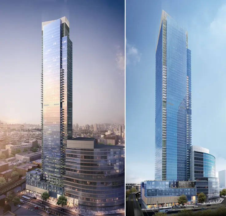 New renderings of Court Square City View Tower; Image credit MAQE via Hill West 