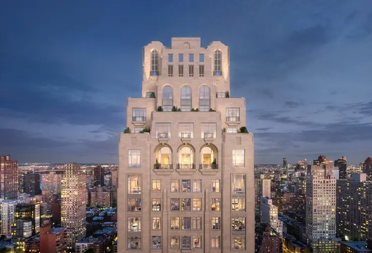Rendering of the crown of 200 East 83rd Street via Rockefeller Group / Naftali Group