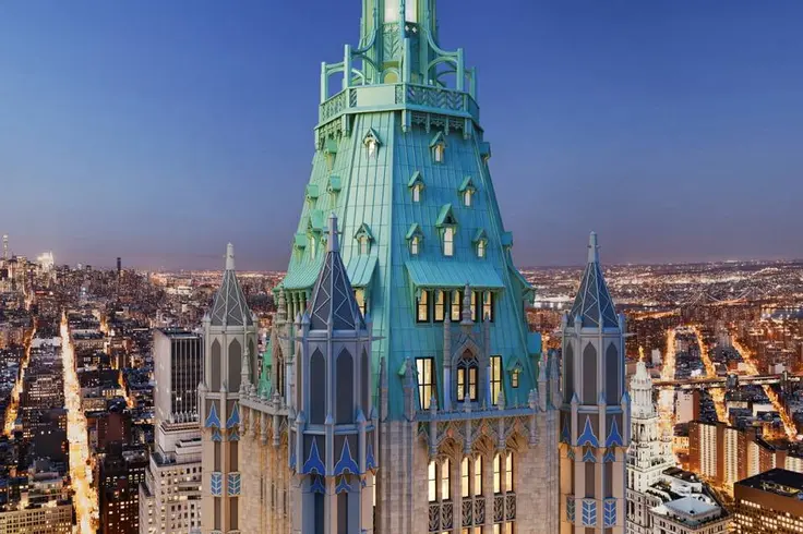 Rendering of Woolworth Building penthouse (Williams New York)
