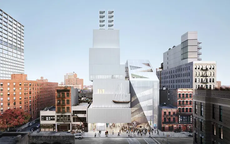 New Museum Expansion designed by OMA (Rendering credit Bloomiages)