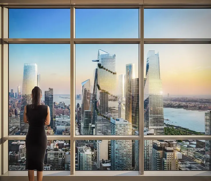 Rendering showing future view south from Manhattan View