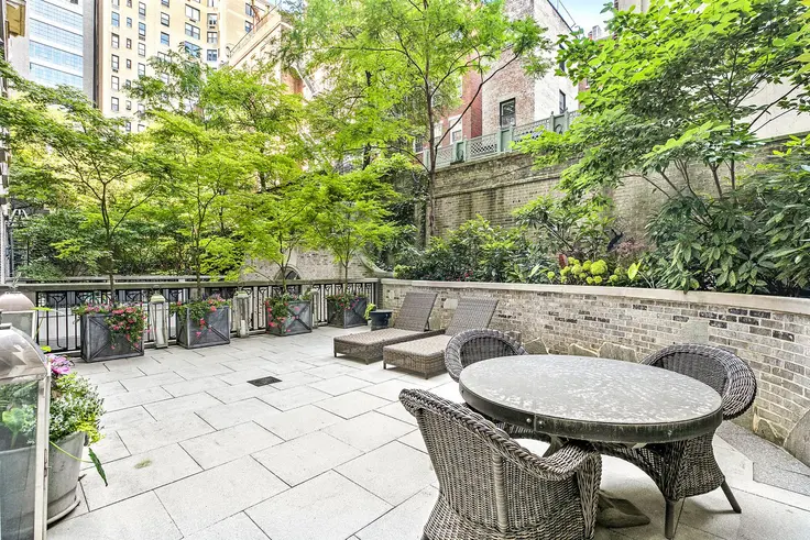 Not a public park, but the garden off a maisonette unit (135 East 79th Street - Compass)
