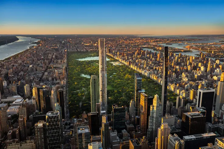 Central Park Tower and the Billionaires' Row skyline (Extell Development Company)