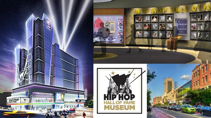 Rendering via Hip-Hop Hall of Fame Museum via Bluebox Entertainment 