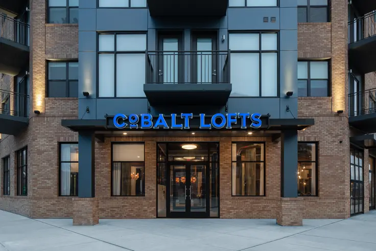 Cobalt Lofts at 1200 S. Fifth Street in Harrison (Images courtesy of Advance Realty & DeBartolo Development)